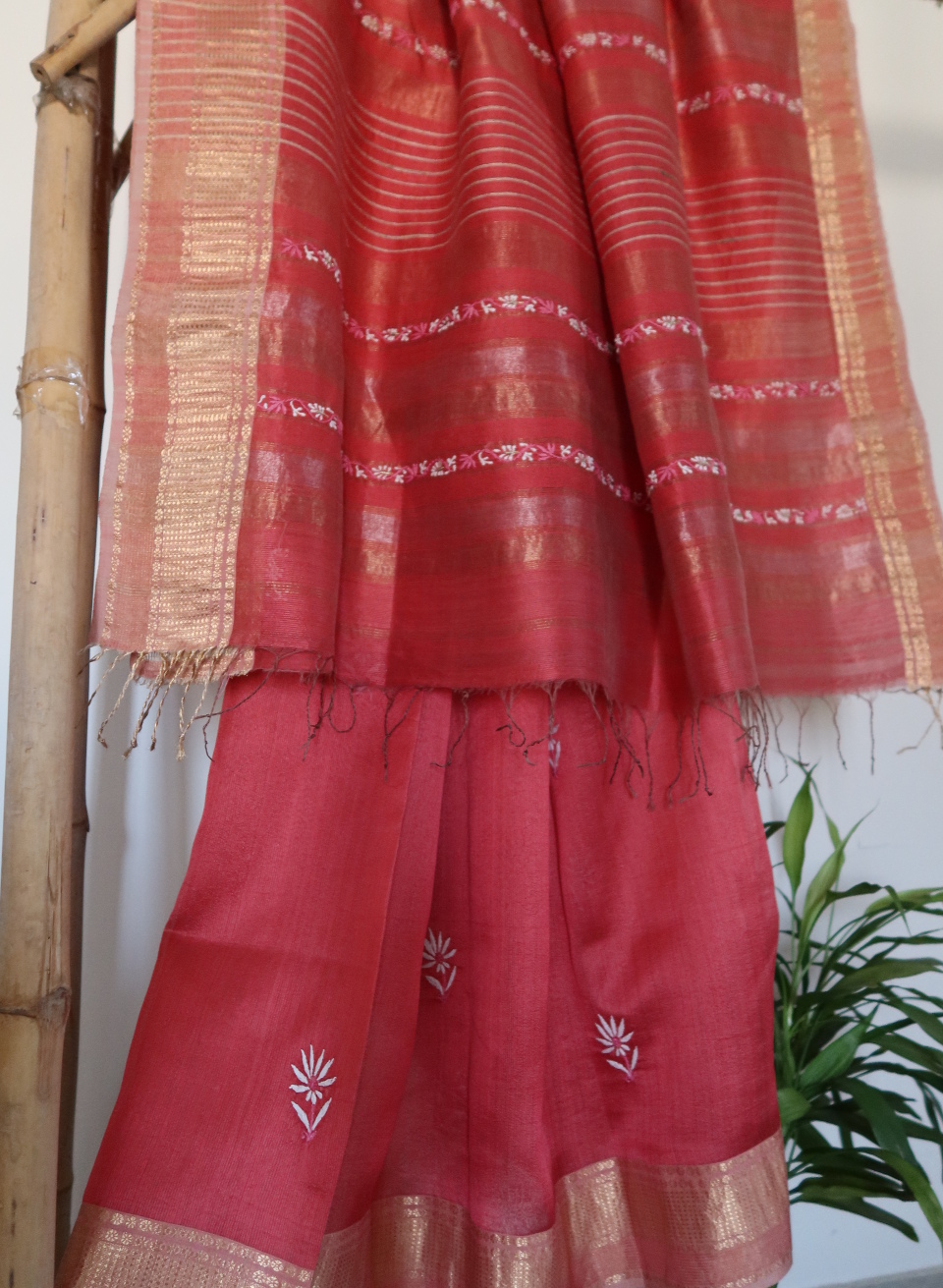 Handwoven maheshwari saree