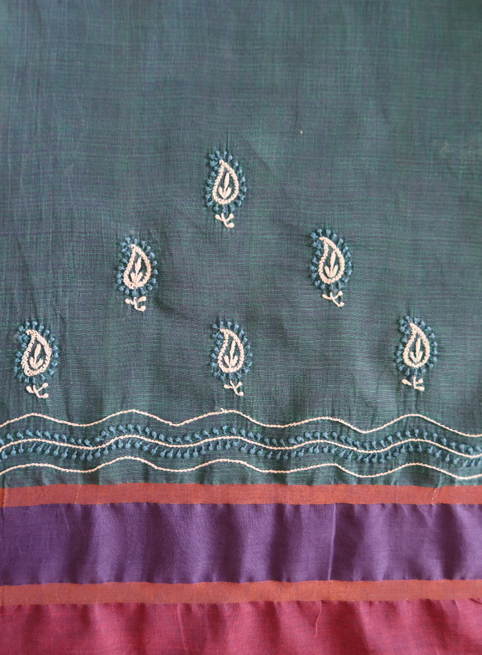 Hand block printed south cotton saree – Kalanjali Ethnics
